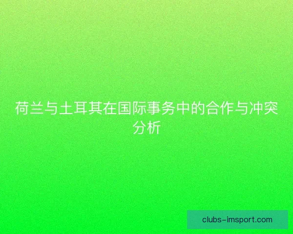 荷兰与土耳其在国际事务中的合作与冲突分析 荷兰与土耳其在国际事务中的合作与冲突分析